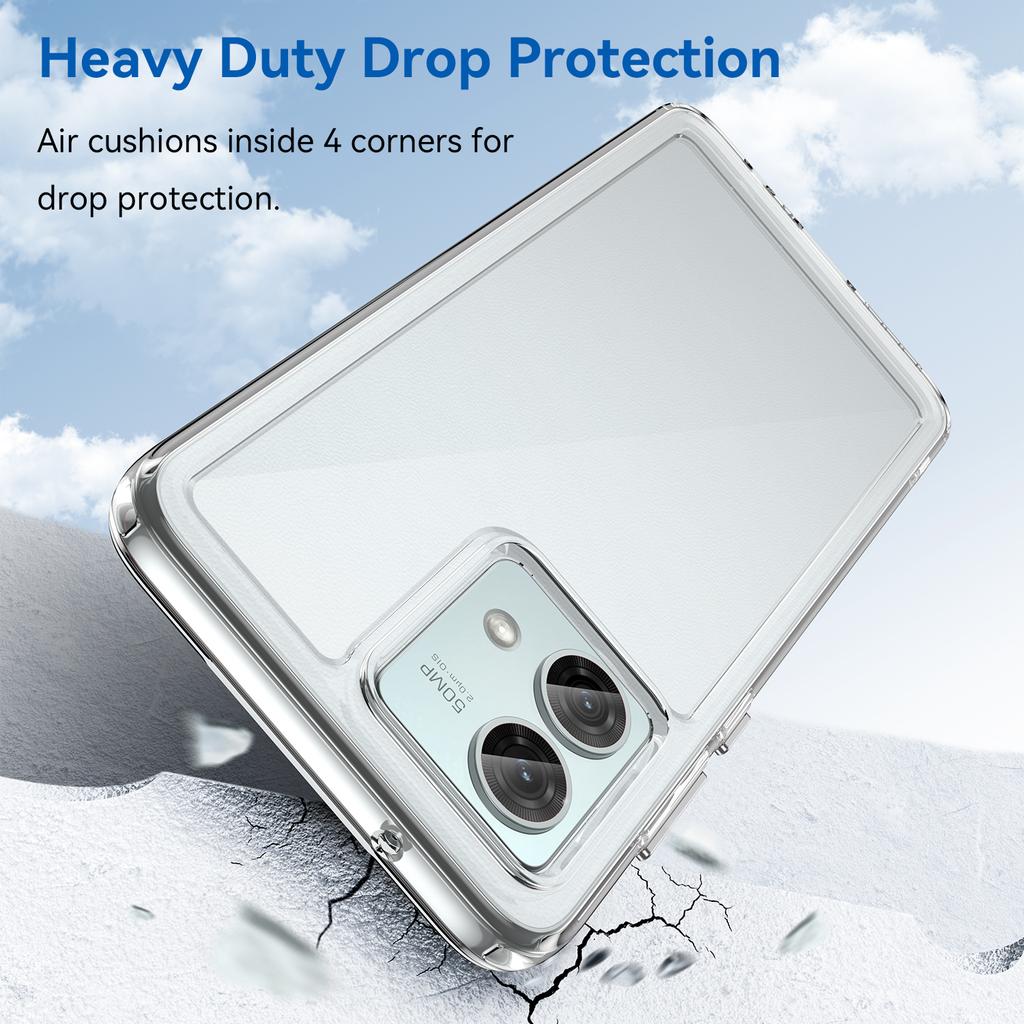 For Motorola Moto G84 5G Phone Case Electroplating Buttons Acrylic+TPU Cover (Big Rear Lens Hole)