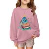 Children's Fashionable Casual Long-sleeved Loose Christmas Print Pullover Sweatshirt