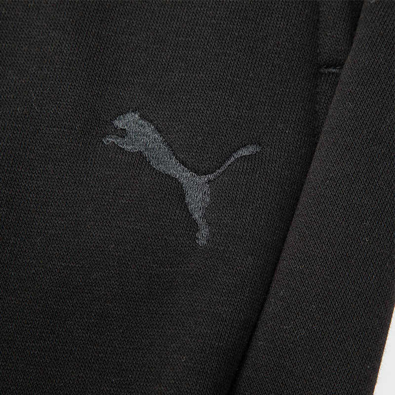 Puma Fleece Comfortable Fashionable Versatile Knitted Sports Pants Men bottoms Black 677408-01