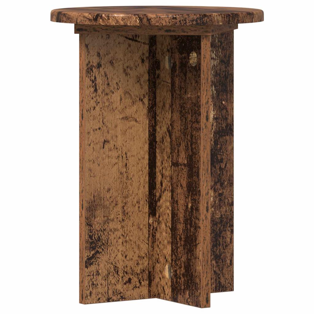 Plant Stand 2 pcs Reclaimed Wood Look Ø29.5 x 40 cm Engineered Wood
