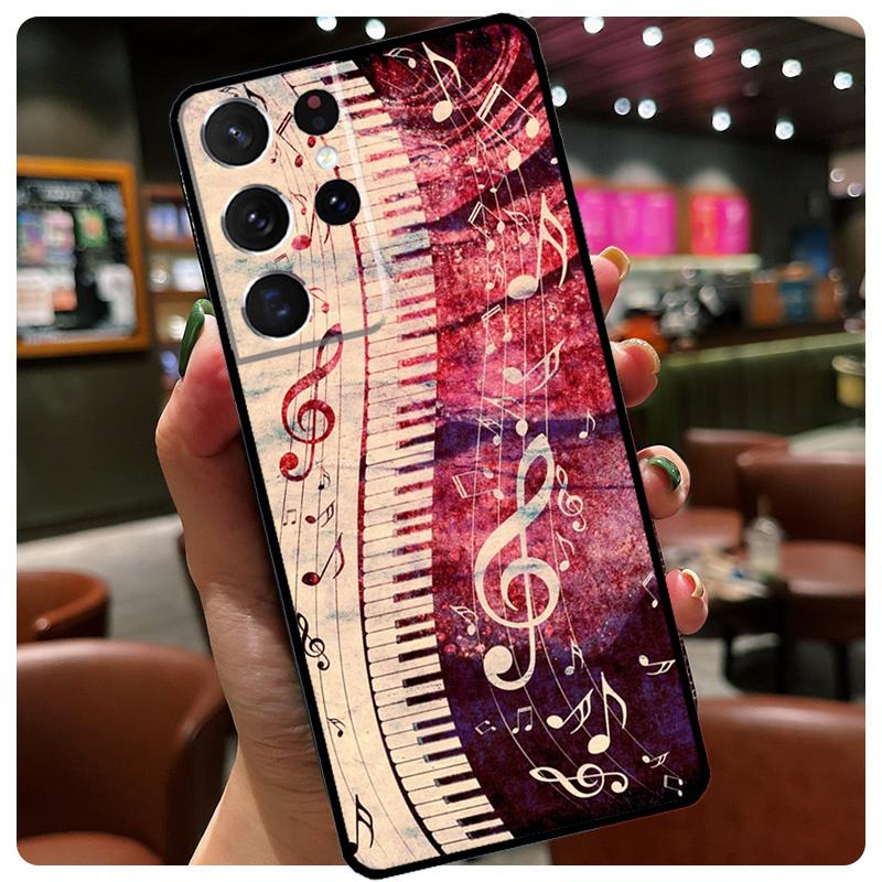 Music Piano Elegant Phone Case For Samsung Galaxy S24 Ultra S20 S21 S22 S23 S25 Ultra S9 S10 Plus S25 FE Cover