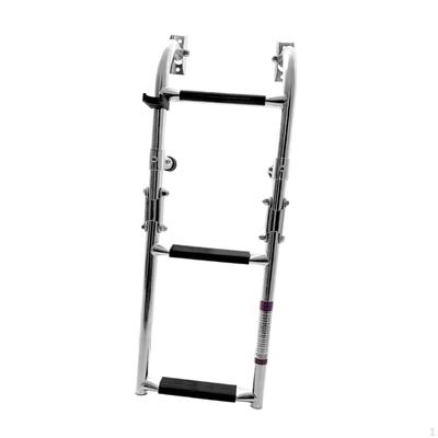 Telescoping Pontoon Boat Ladder Foldable Extension Assist Boarding Steps