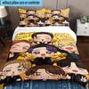 3PCS K-pop Cartoon Friends 3pcs Bedding,Including 3PCS Duvet Cover And 2pcs Pillowcases Perfect for Christmas,Ideal for Bedroom, Dormitory
