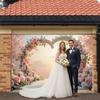 Wedding Banner Curved Structure Rose Heart Banner Love Theme Display Heart-shaped Frame Floral Love Banner For Bridal Shower