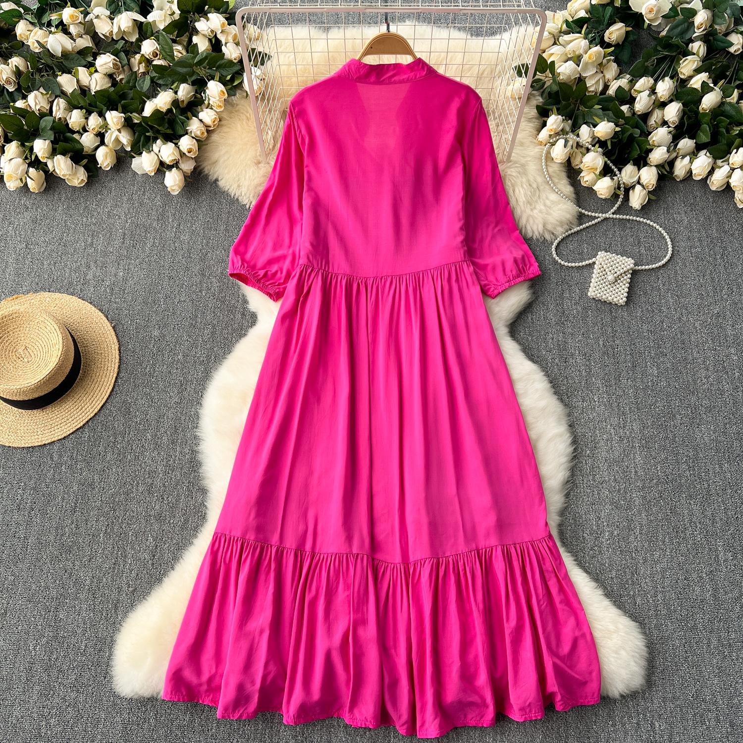 Свободные праздничные платья в этническом стиле с цветочной вышивкой — фото 4