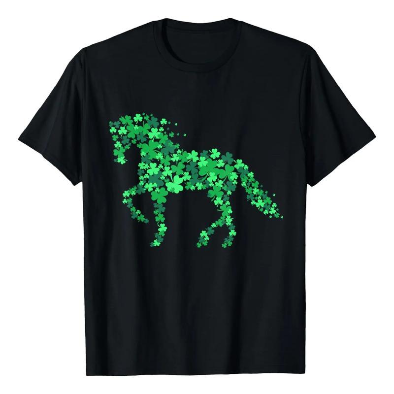 Camisa Ecuestre Horse Shamrock Para Montar A Caballo Patrick S