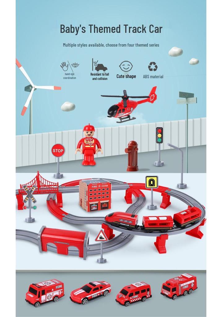 DIY Electric Track Car Toy for Boys – Magnetic Train Building Blocks Set