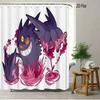 One Piece Luffy, Ace & Sabo Brothers Bond Fiery Scene 2D Print Waterproof Shower Curtain, Intense Flaming Background With Epic B