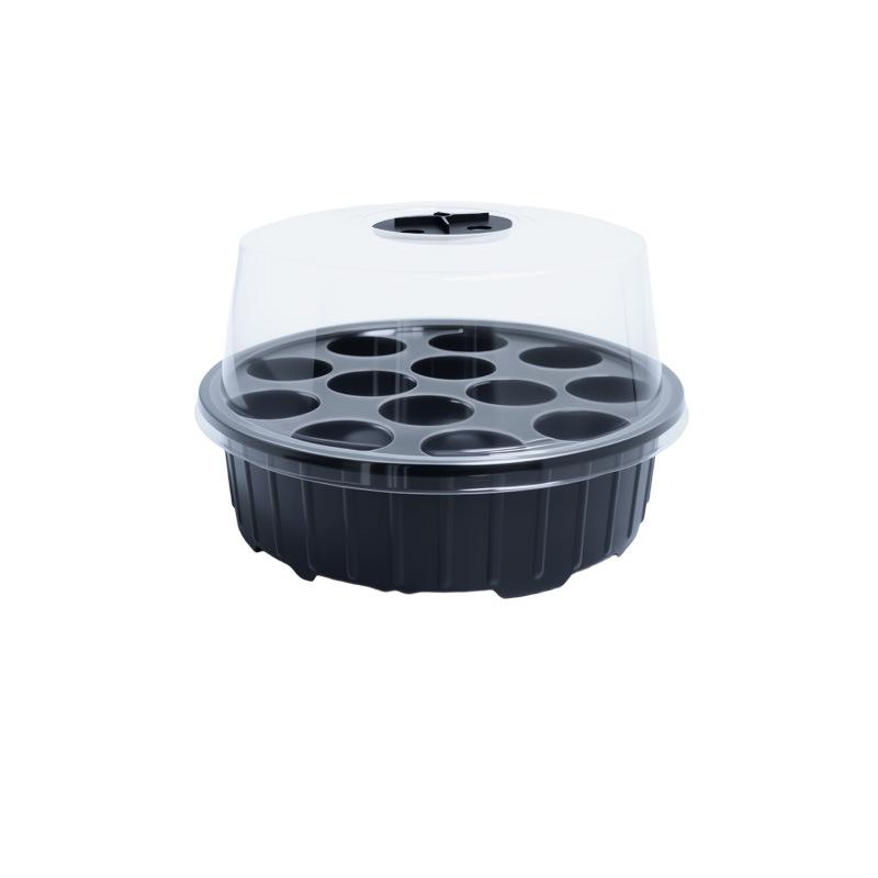

1Pcs Abs Hydroponic Germination Tray 13-Hole Round Seed Starter Tray With Clear Lid For Seedlings Diy Accessories A2