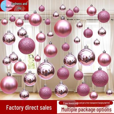 Electroplated Shiny Christmas Tree Hanging Ornaments: Colored Baubles for Festive Decoration and Window Displays