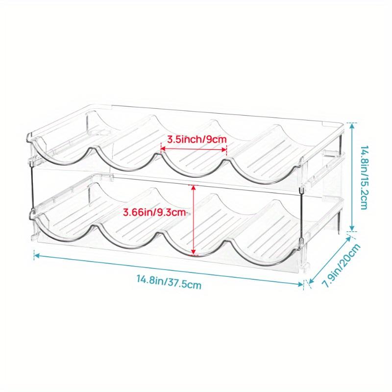 

2/4-layer water bottle storage box, large compartments can be stacked, kitchen food storage room storage and storage rack