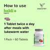 Vedistry Ayurvedic Haldi+ Tablets for Clear Skin, Immunity, Joint Care & Wellness – 60 Tablets X Pack of 2