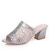 Dámské sandály Dámské letní pantofle Boty Sandály na vysokém podpatku Módní kamínkové Sandale Femme Zapatos De Mujer Tacones
