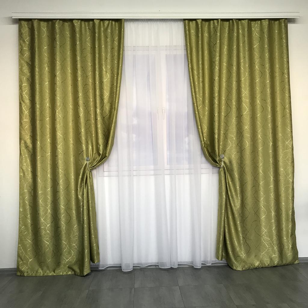 Hochwertige dicke Verdunkelungsvorhänge mit ALBO-Geflecht (150 x 270 cm) für Schlaf- und Wohnzimmer