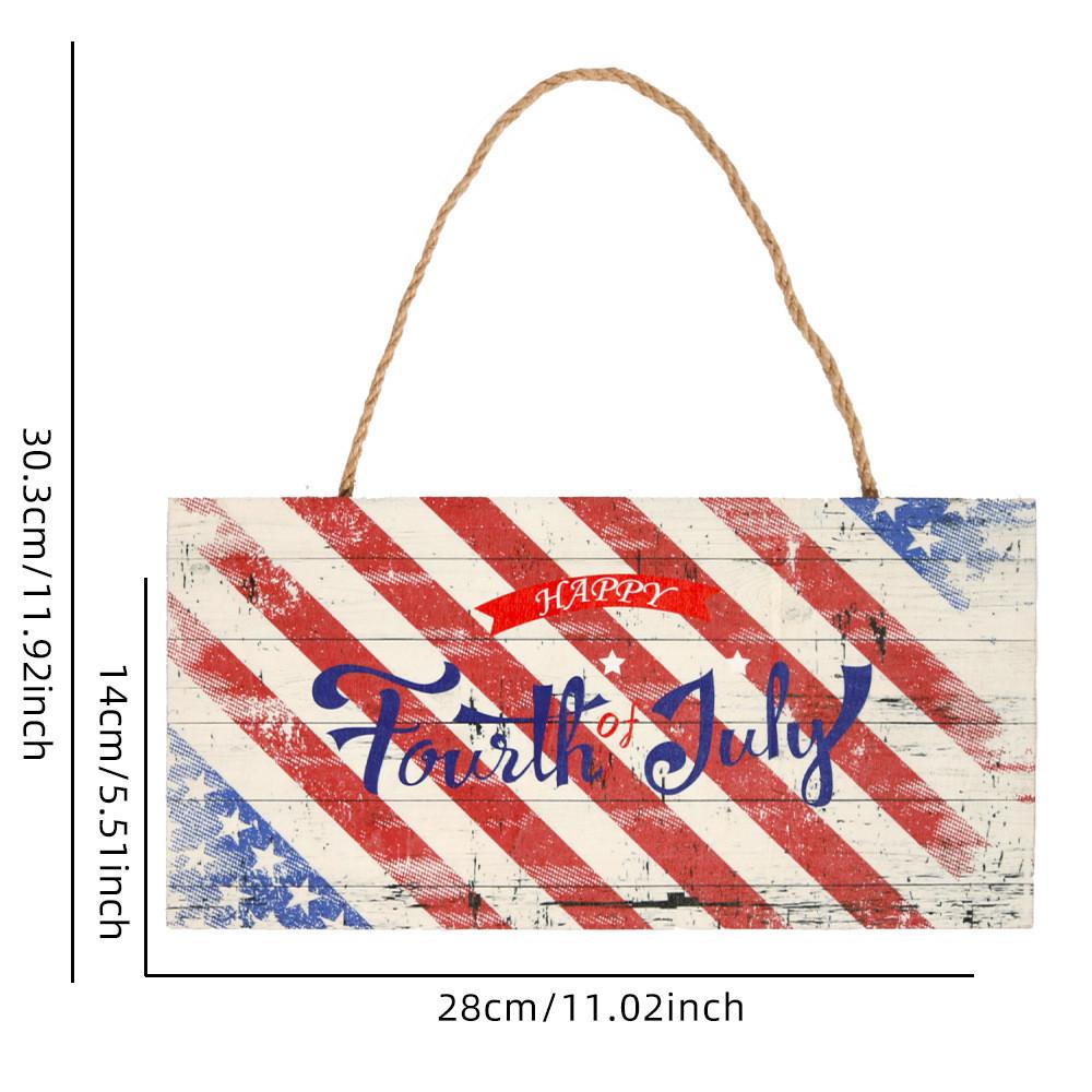 Rustic Heart Shaped Wooden Independence Day Decor With American Flag Motif For Events Holiday