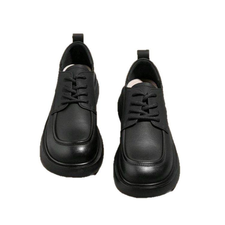 Nuove scarpe moda versatili antiscivolo per uniforme da lavoro da donna, stile britannico, tacco basso spesso, suola morbida, primavera estate 2025