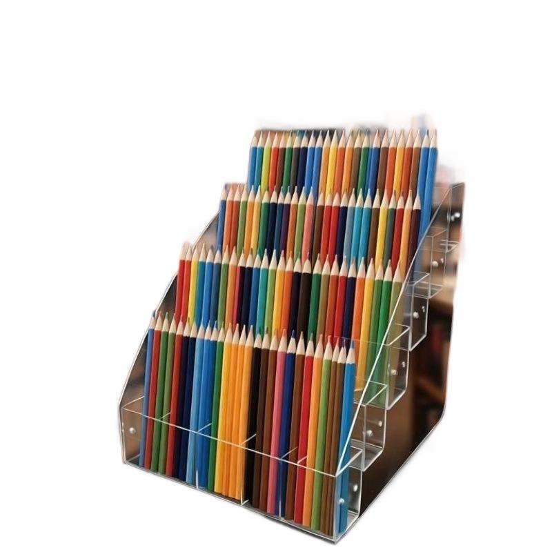 Acrylic Transparent Pen Holder Desktop Organizer and Display Rack