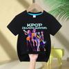 2025 Movie Crew Neck Cartoon Girls Boys Tee Kids T-shirt KPop Demon Hunters Print Fashion Casual Tops Casual Baby Girl Clothes