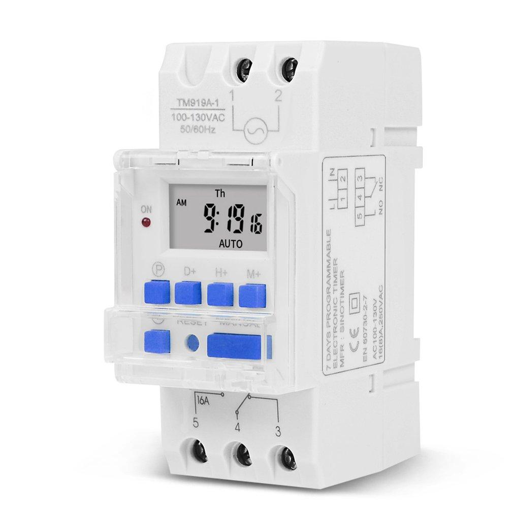 TM919A Time Controller 16A Din Rail Mount Electronic Weekly 7 Days Programmable Digital Industrial Relay Timer Switch Wholesale