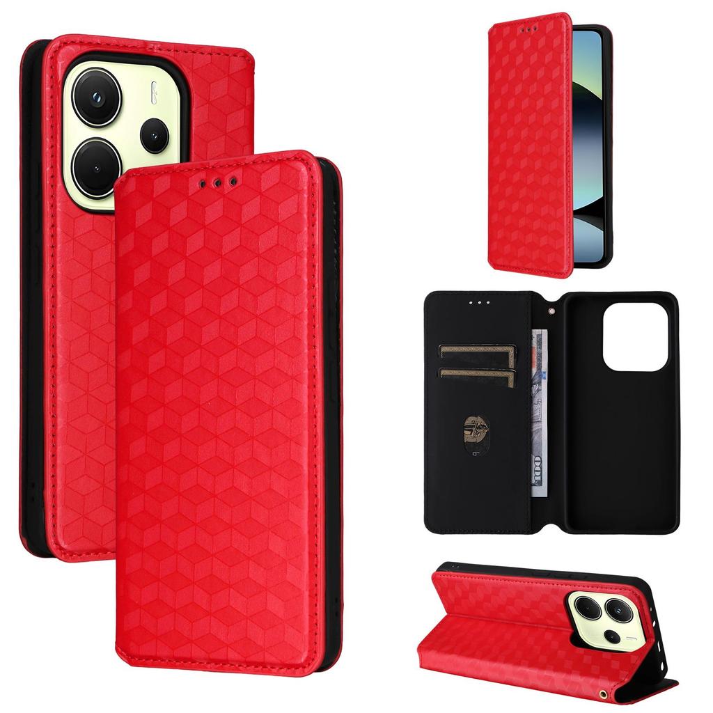 Leather Flip Cover For Xiaomi Redmi Note 14 4G Leather Case Shockproof Wallet Shockproof Bumper Covers