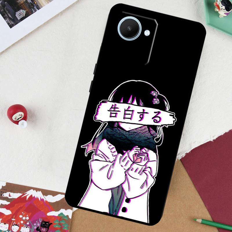 Sad Anime Aesthetic Senpai For Realme 14 Pro Plus 13 10 11 12 GT 6 5 6T GT7 Pro C61 C55 C53 C51 C21Y C25S C67 C75 Case