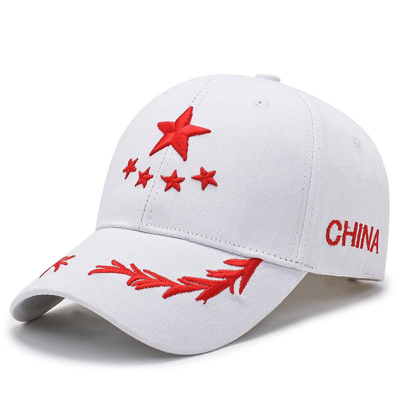 New baseball cap peaked cap embroidered five-star sunshade outdoor leisure hat Guochao versatile breathable