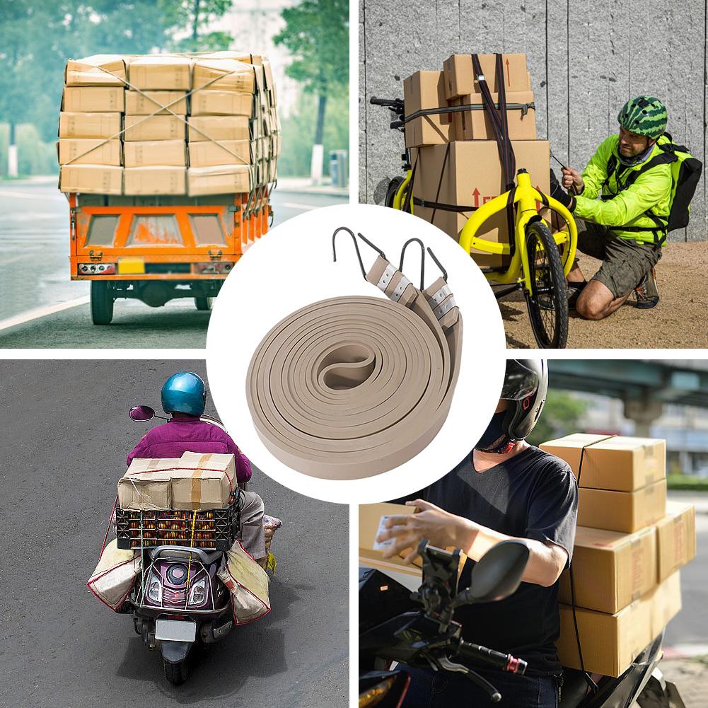 2.54M Bungee Cords with Hooks Motorcycle Bicycle Elastic Luggage Rope Cord Strong Elastic Bikes Rope Tie Motorcycle Accessories