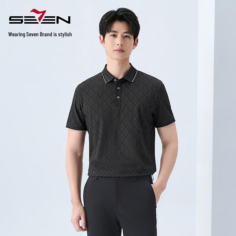SEVEN Men's Cooling Short Sleeve Polo Shirt
