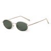 Trendy Retro Metal Oval Sunglasses for Women Men Brand Designer 90s Fashion Vintage Round Sun Glasses Classic Green Shades S9535