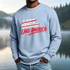 Men's Casual Loose Fit Long Sleeve Neck Tee with Letter Print