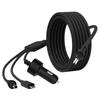 3-in-1 Starlink Mini Power Extension Cable 18AWG DC USB C PVC Jacket Compatible with Car DC Jack & Power Cable