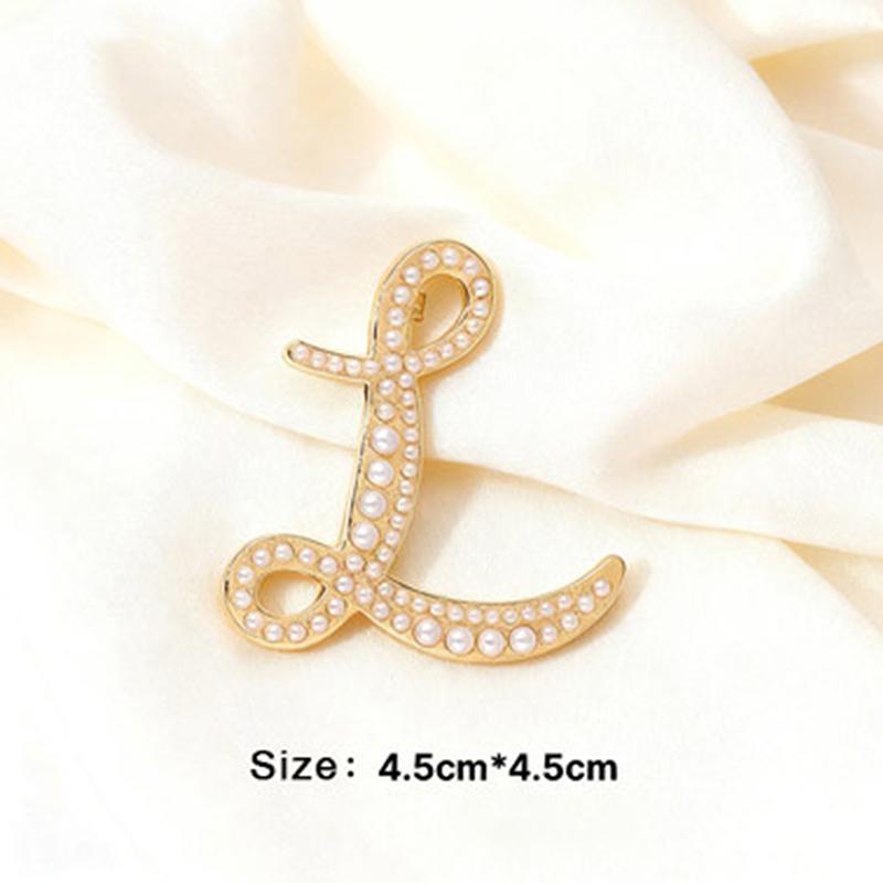 

26 Англійських Літер Перлинні Брошки Шпильки на Лацкан Жіночий Корсаж Розкішні Ювелірні Вироби Подарунки Для Жінок Аксесуари