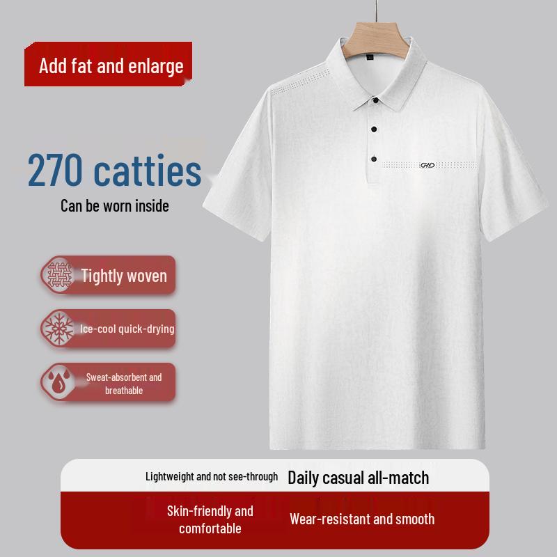 Dibinze Men s Plus Size Business Casual Polo Shirt 7XL