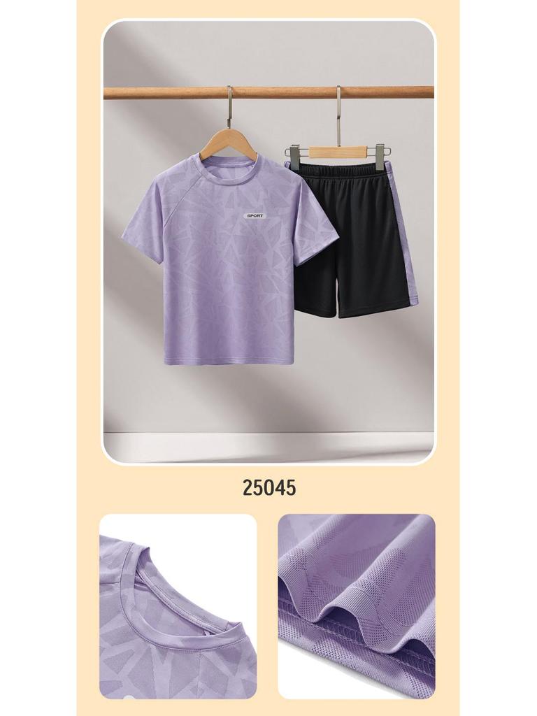 Girls' Quick-Dry Summer Sports Set - Ice-Feel Fabric, Ages 2-5