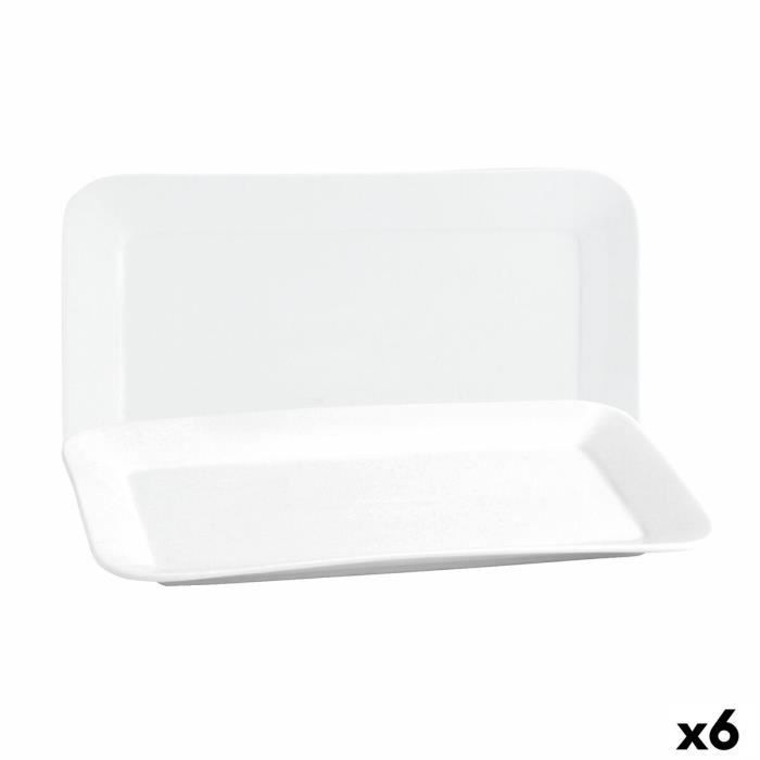 Gratinform Quid Basic Rektangulær Keramikk Hvit (6 Enheter) (31 x 18 cm)