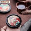 Chinesischer Stil Fulu Reichtumsgott Wasserabsorbierende Untersetzer Boutique Matten für Kaffeetassen Hitzeschutz-Tischsets Teegeschirr Verzierungen