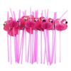 Flamingo Pineapple Drinking Straws Hawaiian Beach Tropical Birthday Party Decoration Summer Pool Party Wedding Supplies