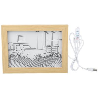 Malování rozsvícené LED svítící malování 3 režimy osvětlení Napájení přes USB Akryl Dřevo DIY