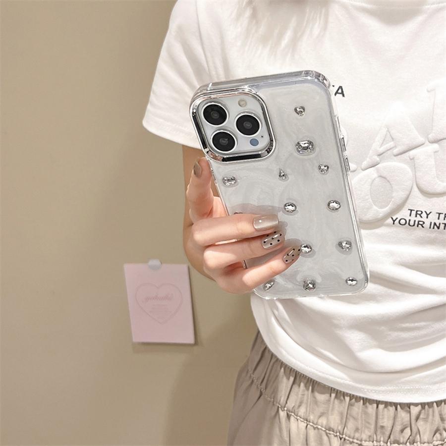 Luxury Sparkle 3D Rhinestone Glitter Phone Case for iPhone 16 15 14 13 12 11 Metal Camera Protection Shockproof & Scratch-Resistant Cover