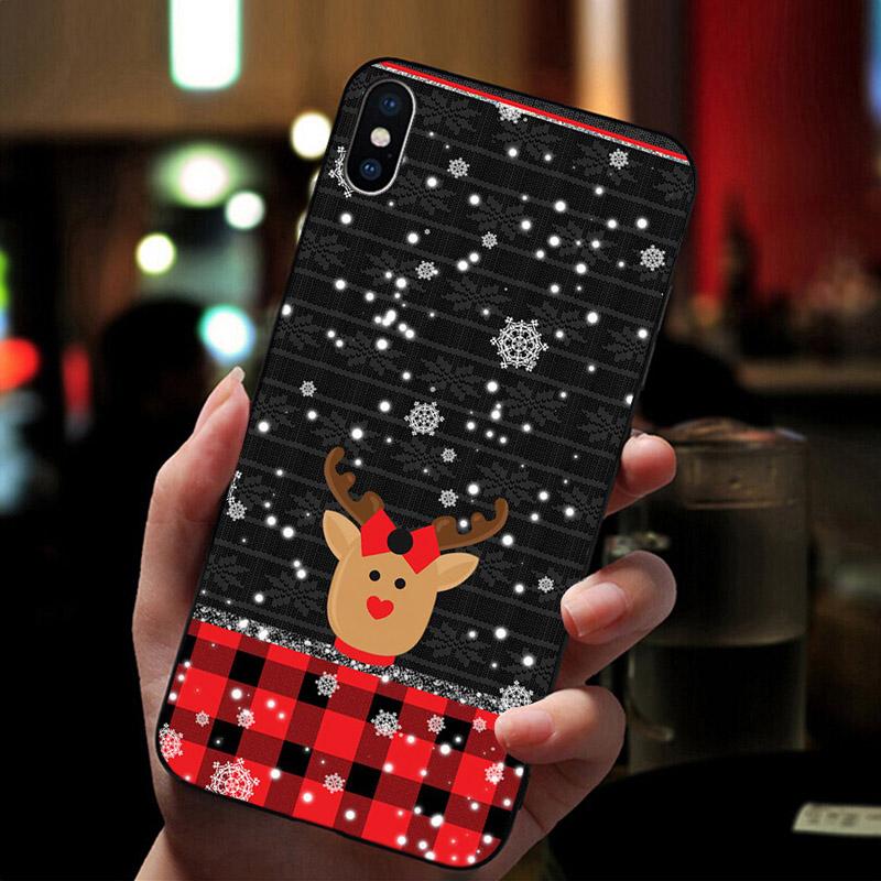 Merry Christmas Phone Cases For iPhone 11 Pro Max 7 8 6 6S Plus 5 5S 12 Mini Santa Claus For iPhone XR X XS Max TPU Cover Shells