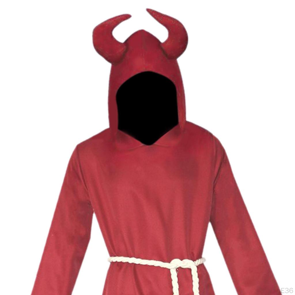 Cosplay Costume Robe with Hood Dress up Hooded Uniform Knight Witch Cape for Carnival Party