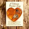 Love Heart Veterans Pocket Hug with Thank You Appreciation Card Ex-soldier Pocket Token Patriotic Souvenir Memorial Ornament Inspirational Gift