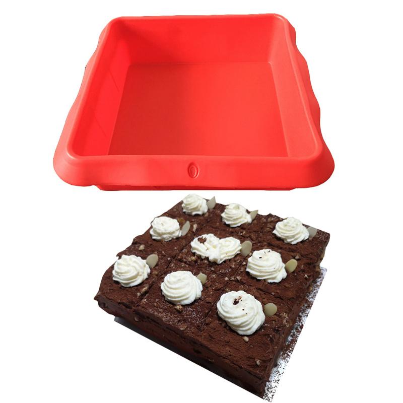 DIY Baking Cake Tools Square Non-Stick Silicone Cake Mold Oven Baking Pan Cake Form Tray Bread Bakeware Mould