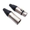 Nickel-Plated Copper Pin XLR Connector, Male and Female 3-Core Subwoofer Head