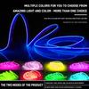 Car Interior LED EL Neon Strip USB Flexible Ambient Light, 3M/5M Optional DIY Atmosphere Lamp for Auto Interior Decoration