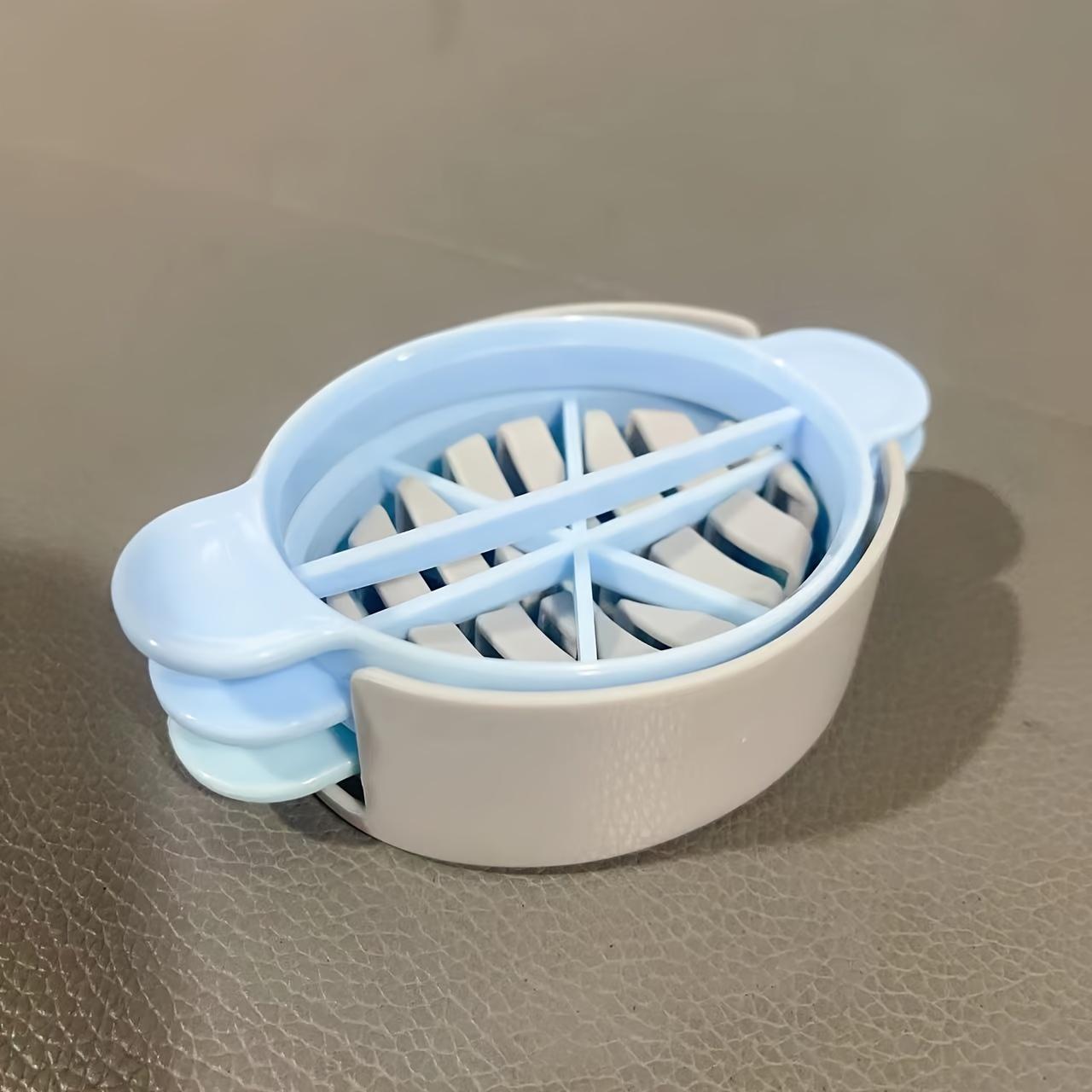 

1PC 3-in-1 Manual Egg Cutter - Multifunctional Plastic Cutter for Hard Boiled Eggs синій