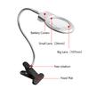 Flexible Hands Free Magnifying Glass Desk Lamp Bright LED Lighted Magnifier with Clamp for Reading Cross Stitch