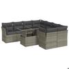 VidaXL Salon de jardin 9 pcs avec coussins gris résine tressée 3326131