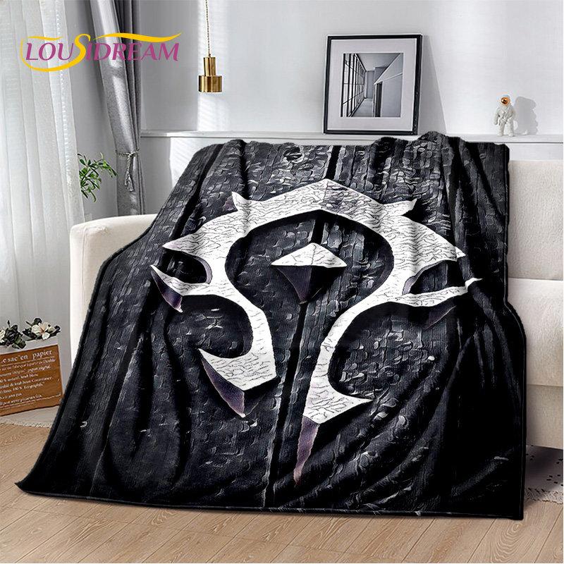 World of Warcraft, WOW, Game Gamer, weiche Plüschdecke, Flanelldecke, Überwurfdecke für Wohnzimmer, Schlafzimmer, Bett, Sofa, Picknick-Abdeckung