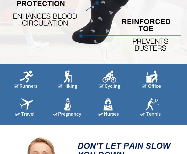 Herbst Damen Europäische & Amerikanische Sport Kniehohe Kompressionssocken, Hochelastische Schlankheits-Wadensocken